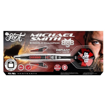 SHOT DARTS MICHAEL SMITH DEFIANT 18 GRAM SOFT TIP SHIPS FREE N FREE FLIGHTS