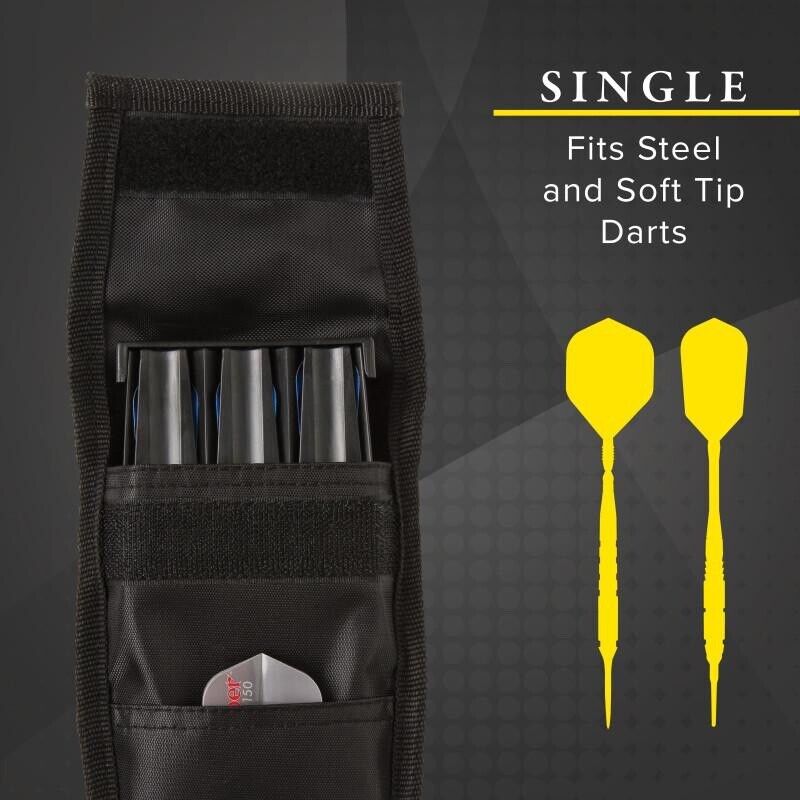 CASEMASTER SINGLE HARD BLACK DART CASE NEW FREE FLIGHTS SHIPS FREE