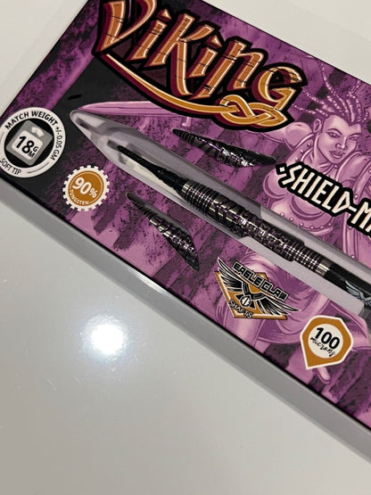 SHOT DARTS MODEL VIKING SHIELD 18 GR TUNGSTEN SOFT TIP SHIPS FREE N FREE FLIGHTS