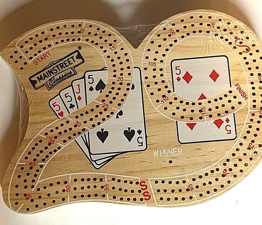 WODDEN 29 CRIBBAGE BOARD 3 TRACK CONTINUOUS WITH PEGS BRAND NEW SHIPS FREE