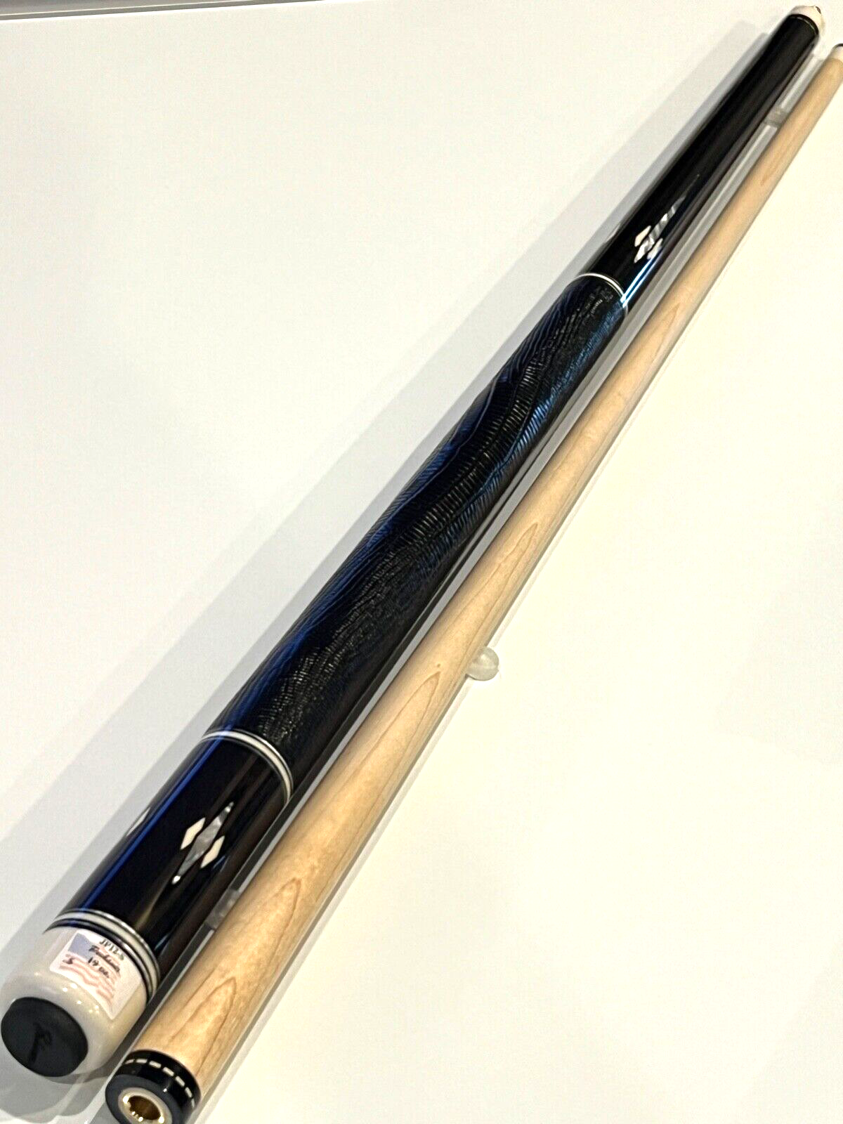 PECHAUER LTD JP12-S POOL CUE EBONY STAINED MAPLE LEATHER SHIPS FREE FREE CASE