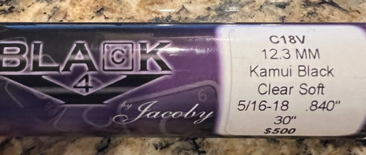 JACOBY 4.0  5/16X18 BLACK 30" SHAFT 12.3 MM NEW .840 KAMUI TIP SHIPS FREE CASE 2