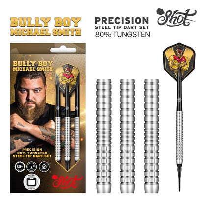 SHOT DARTS BULLY BOY MICHAEL SMITH  18 GRAM SOFT TIP SHIPS FREE N FREE FLIGHTS