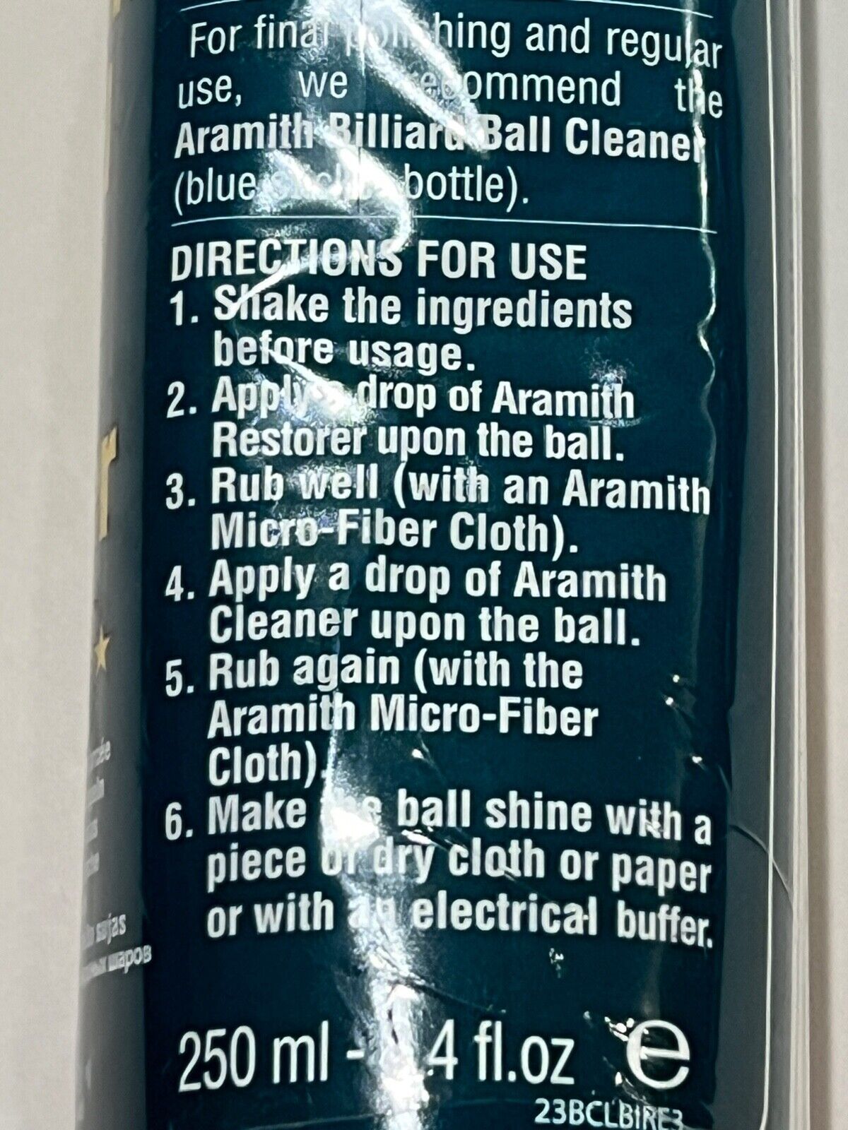 ARAMITH BILLIARD RESTORER CLEANER BRAND NEW 8.4 OZ SHIPS FREE FREE LE PRO TIPS