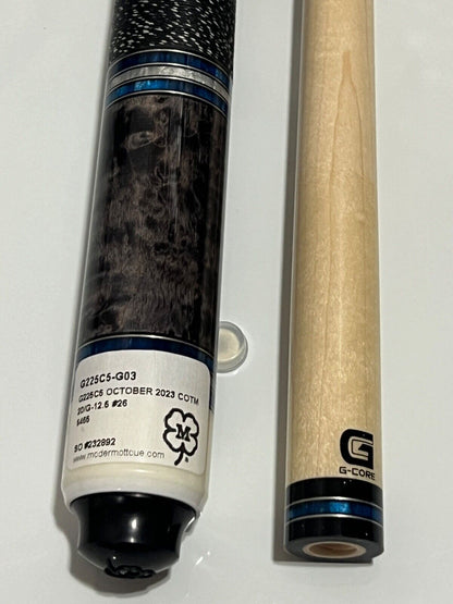 MCDERMOTT OCTOBER CUE OF THE MONTH G225 12.5 MM NEW SHPS FREE FREE CASE