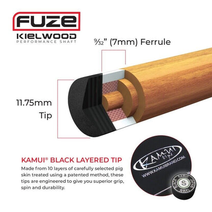 PUREX KIELWOOD FUZE SHAFT UNILOC JOINT  11.75 KAMUI TIP NEW SHIPS FREE CASE FREE