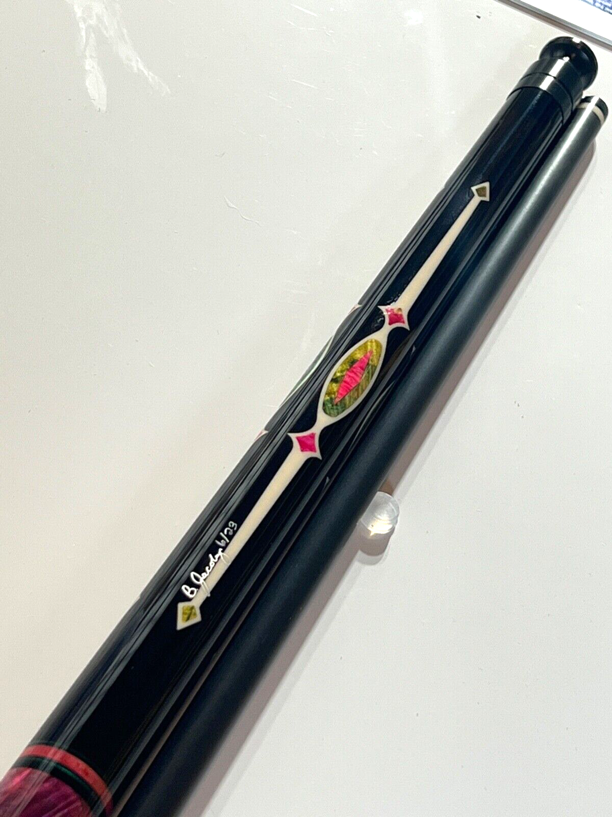 JACOBY RARE LTD CUE W/ BLACK SHAFT EXOTIC MATERIAL MUST SEE SHIPS FREE W CASE