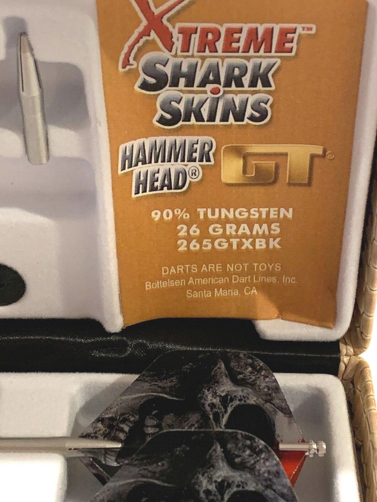 HAMMERHEAD GT STEEL TIP DARTS 265GTXBK SHARK SKIN WOW! BRAND NEW FREE SHIPPING