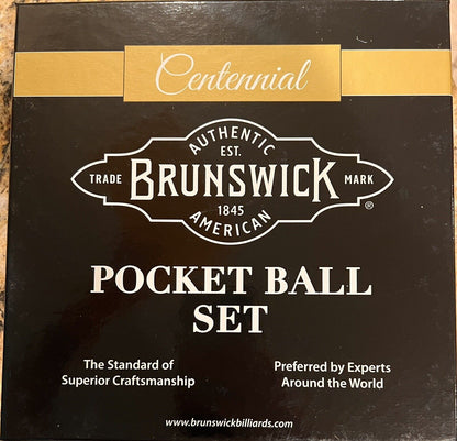 BRUNSWICK CENTENNIAL POOL BALL SET BRAND NEW FREE TIPS SHIPS FREE BEWARE FAKES!