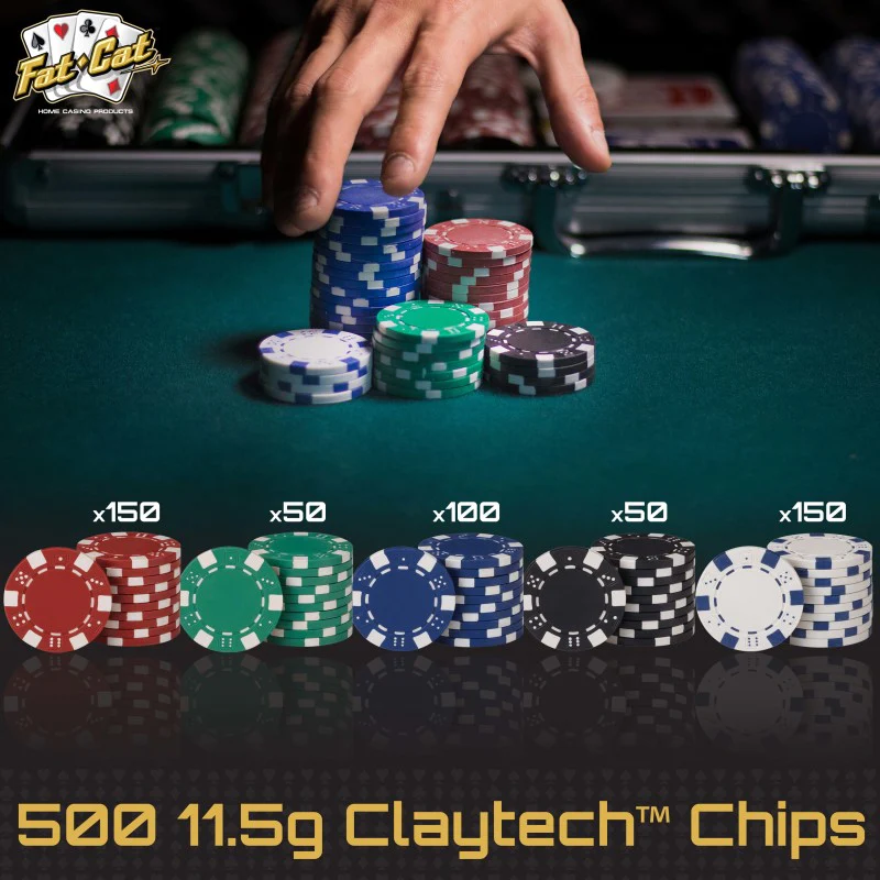 FAT CAT WHITE POKER CHIPS SLEEVE OF 50 EACH BRAND NEW SHIP FREE BELOW WHOLESALE